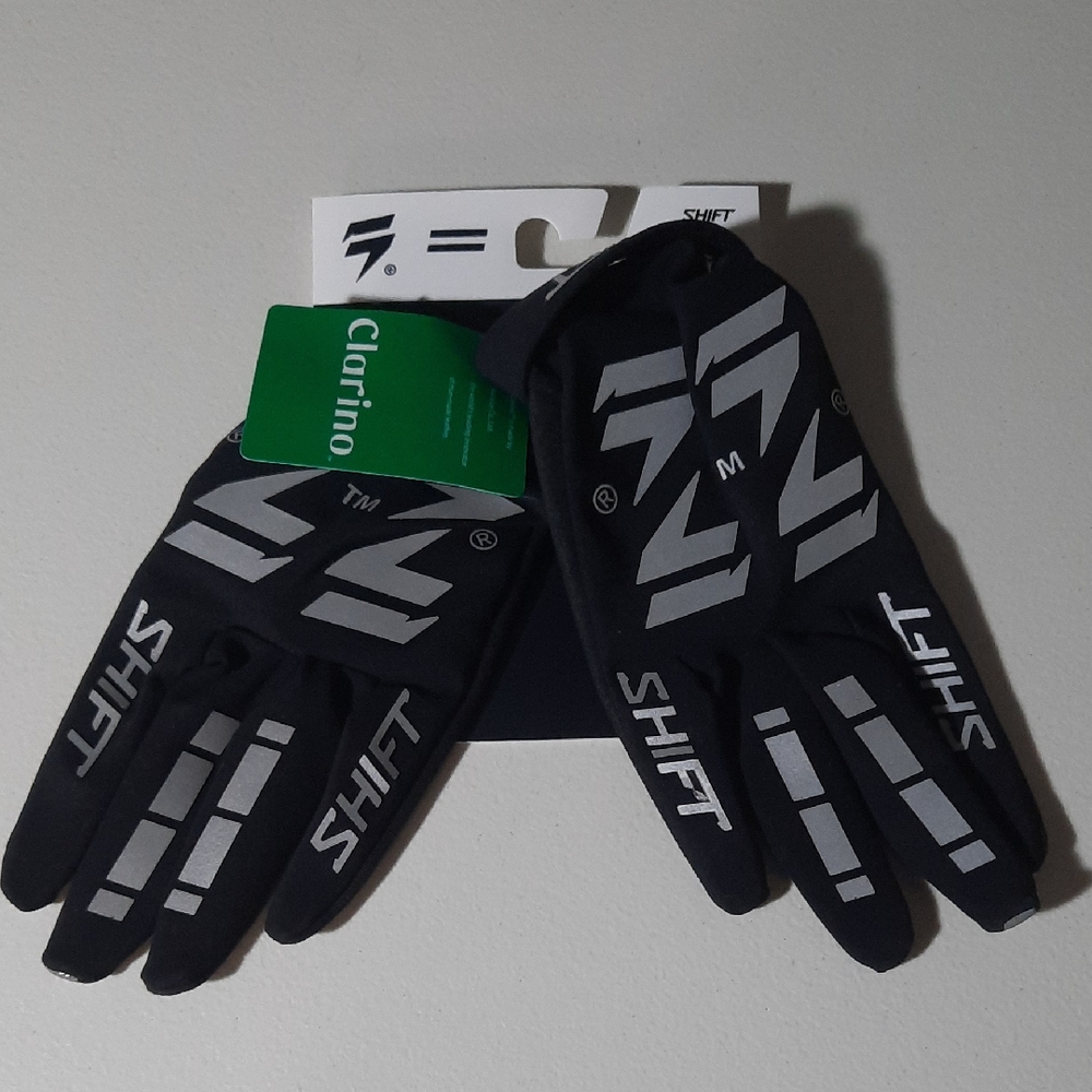 Shift Clarino Black Label Flexguard Dirt Bike Glove Gloves Black Small New